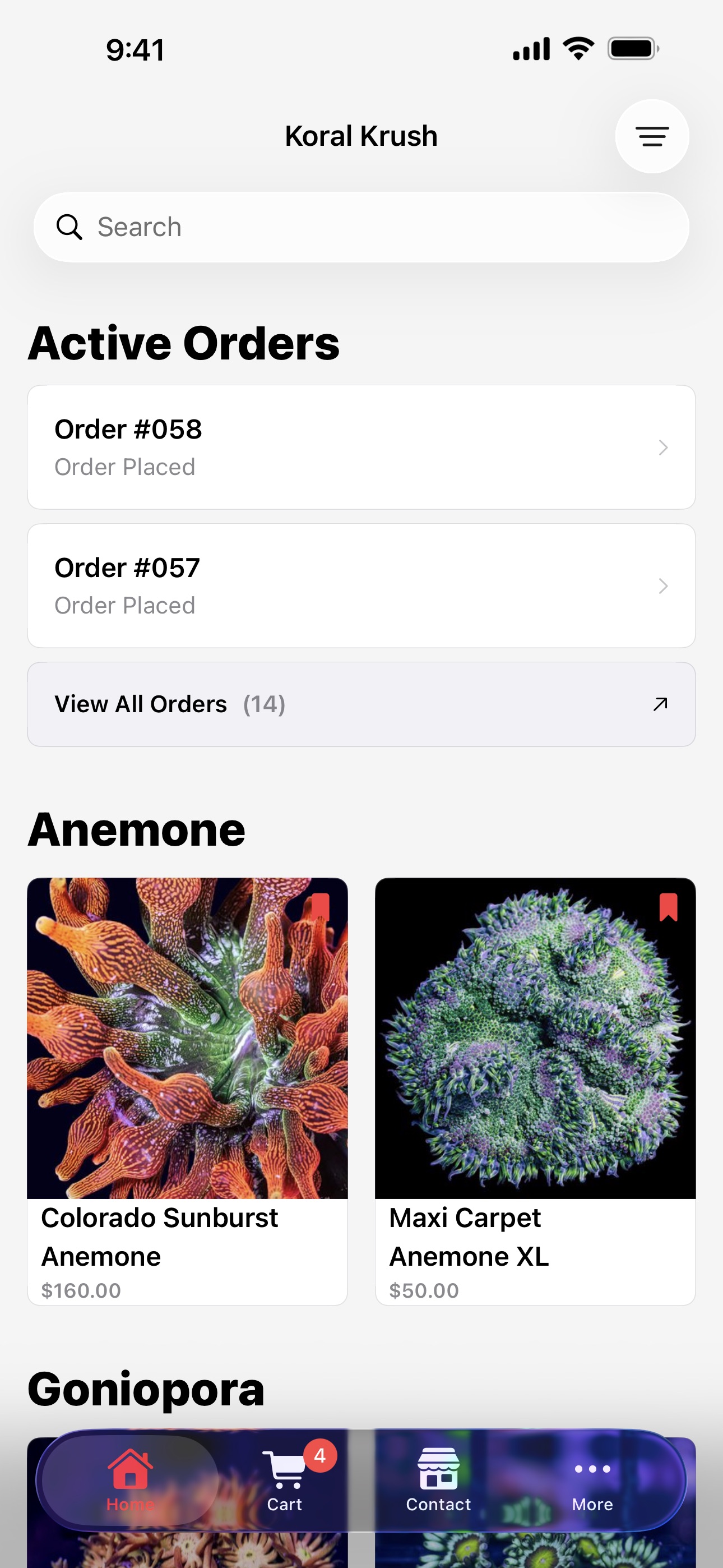 Koral Krush iOS app preview